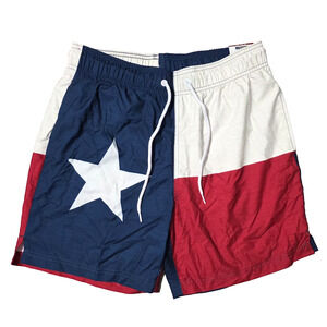 George Men’s Texas State Flag Swim Trunks Size M (32-34) Lone Star Board Shorts